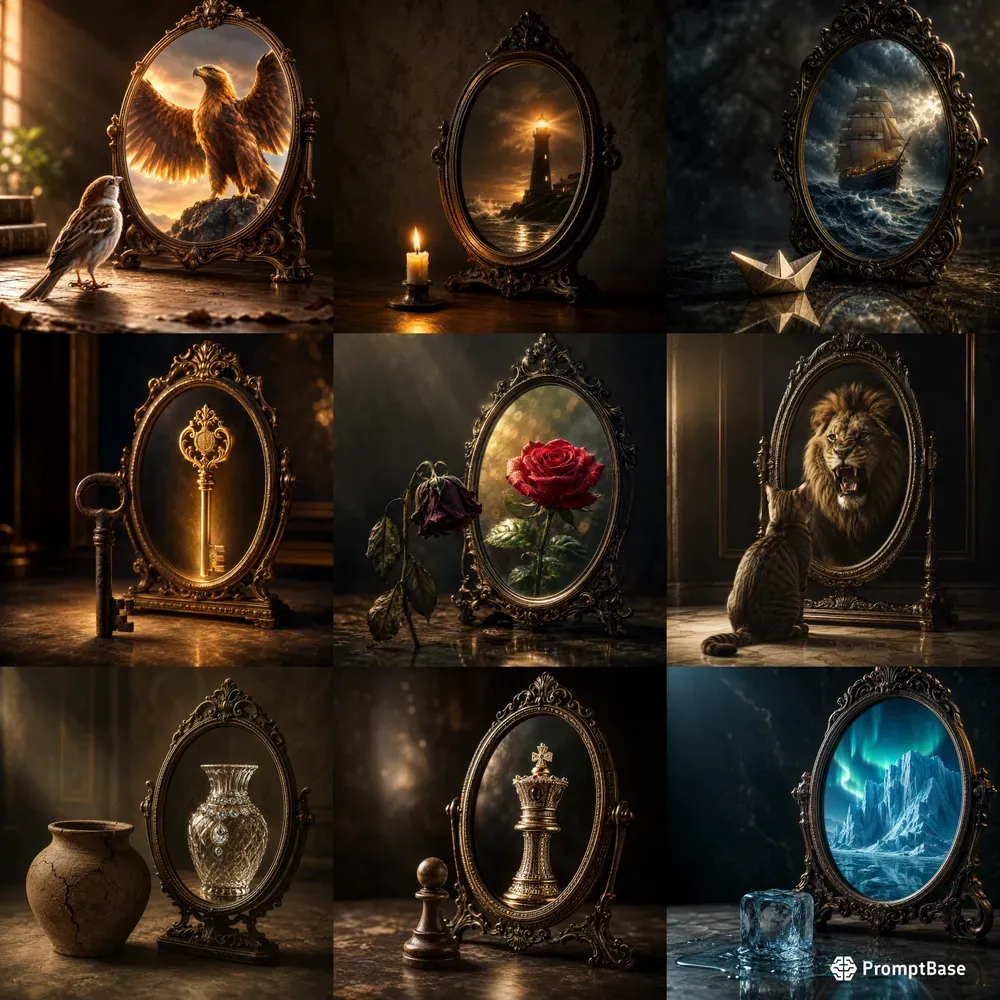 Mirror Illusion Wisdom Posters