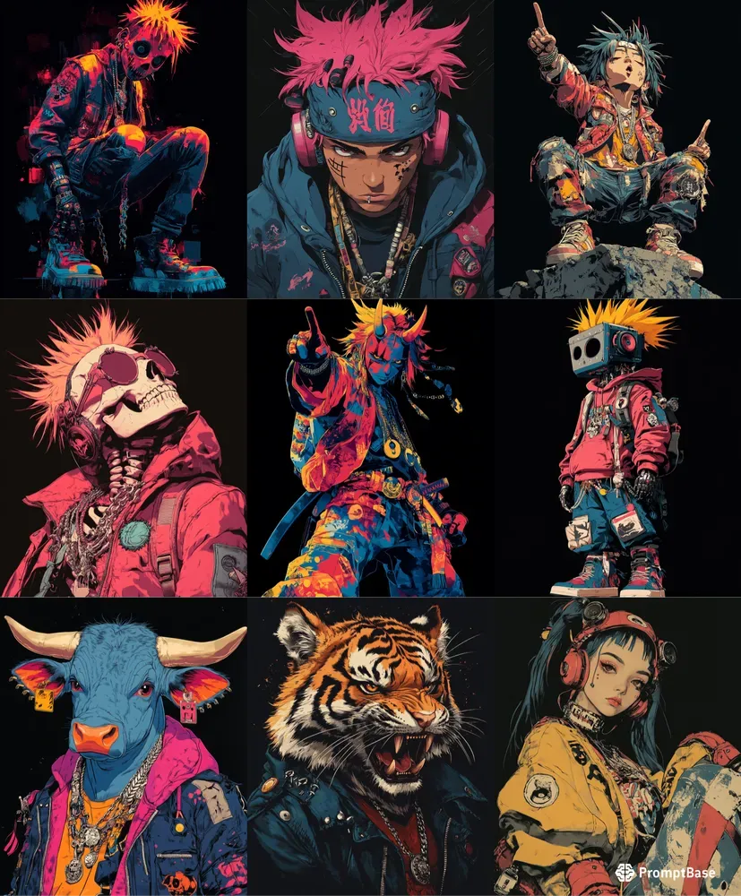 Colorful Anime Tshirt Designs