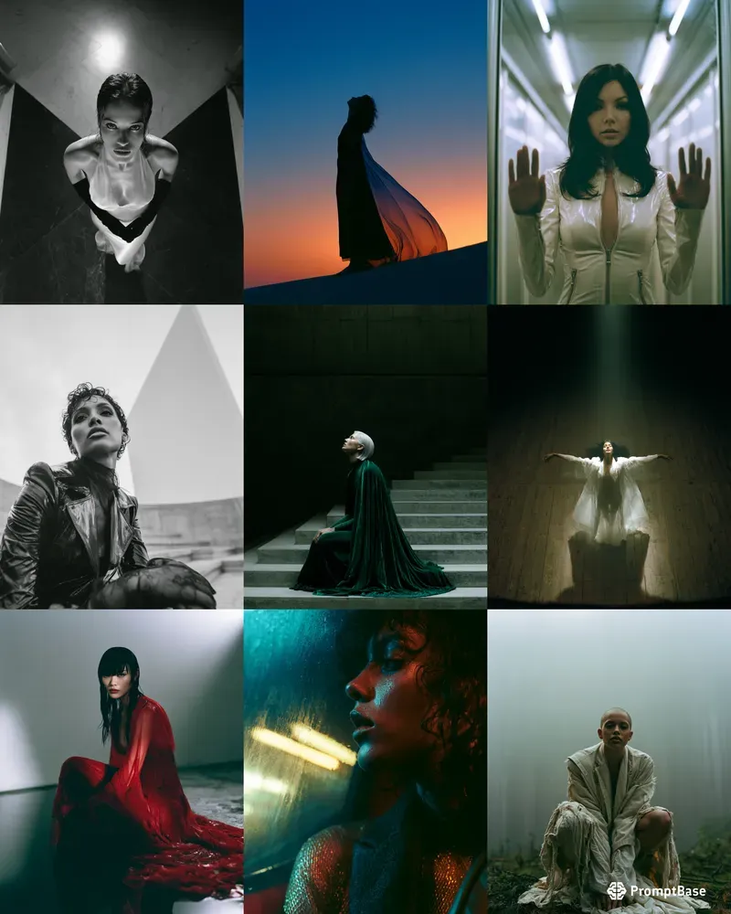 Ethereal Noir Cinematic Editorials