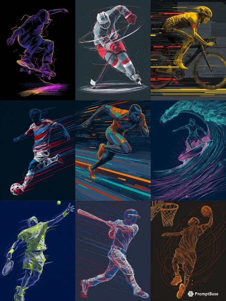 Dynamic Sport Vector Tshirt Designs