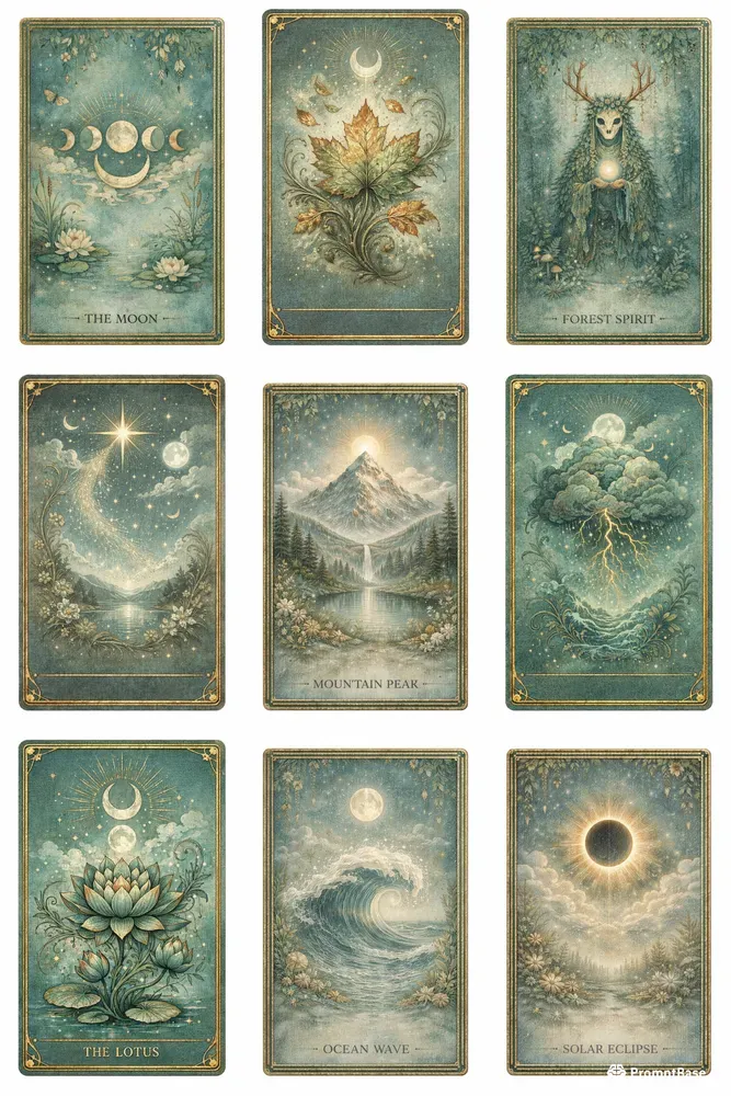 Nature Tarot Card Design Templates