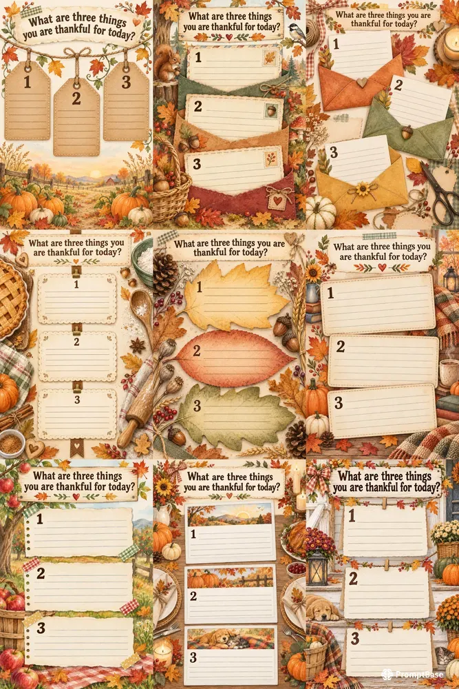 Kids Thanksgiving Gratitude Pages