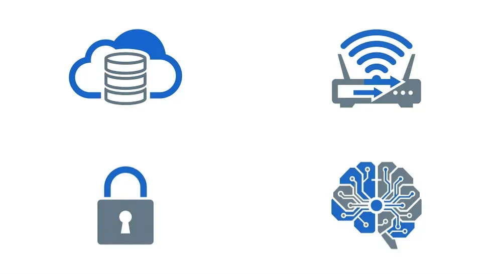 Minimalist Flat Vector Tech Icon Sets