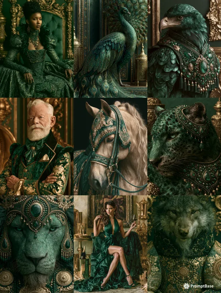 Emerald Gold Luxury Portraits