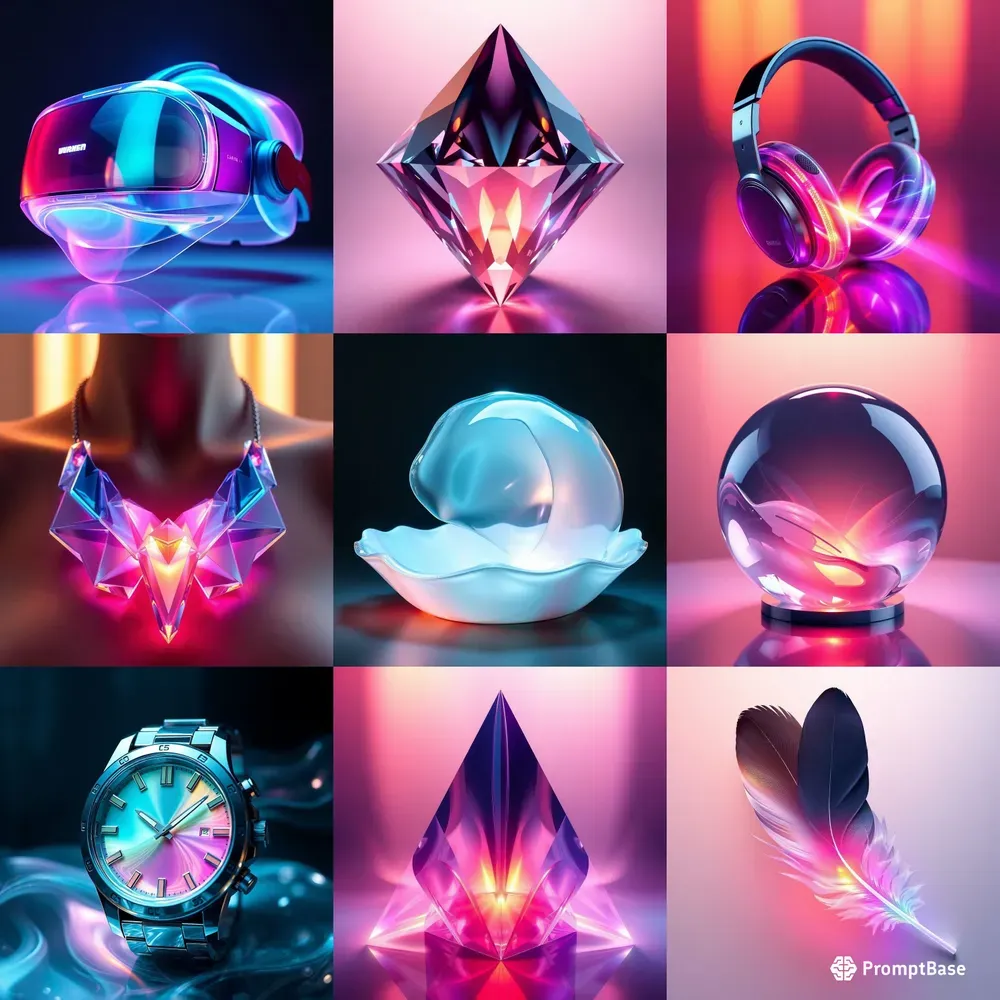 Holographic Gradient Banners