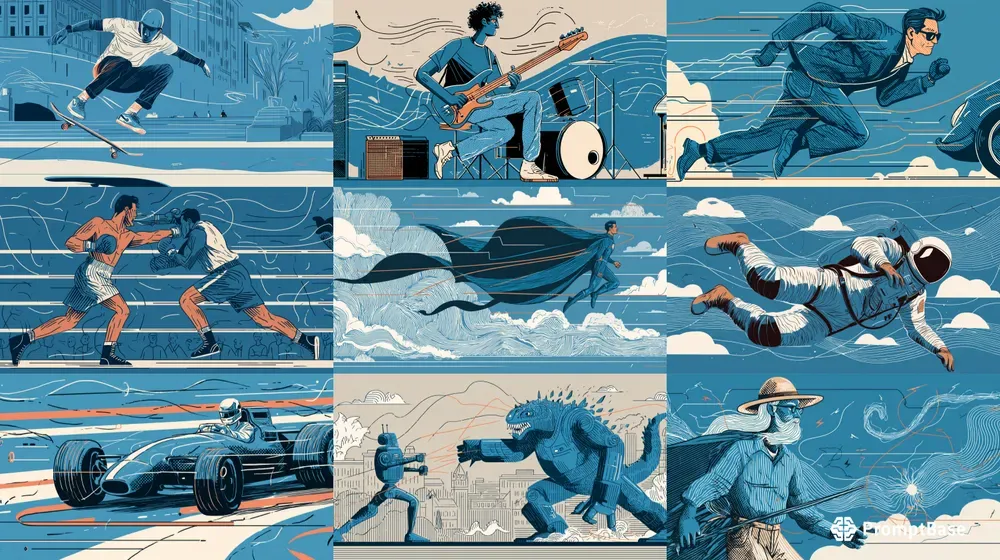 Dynamic Stylized Comic Illustrations