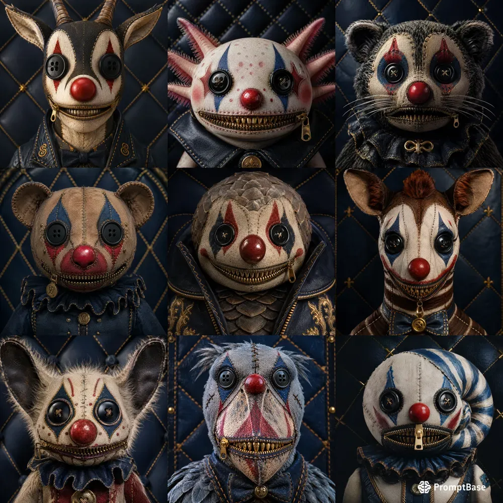 Surreal Zipper Face Portrait Packs