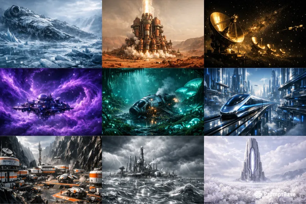 Cinematic Scifi Art Illustrations