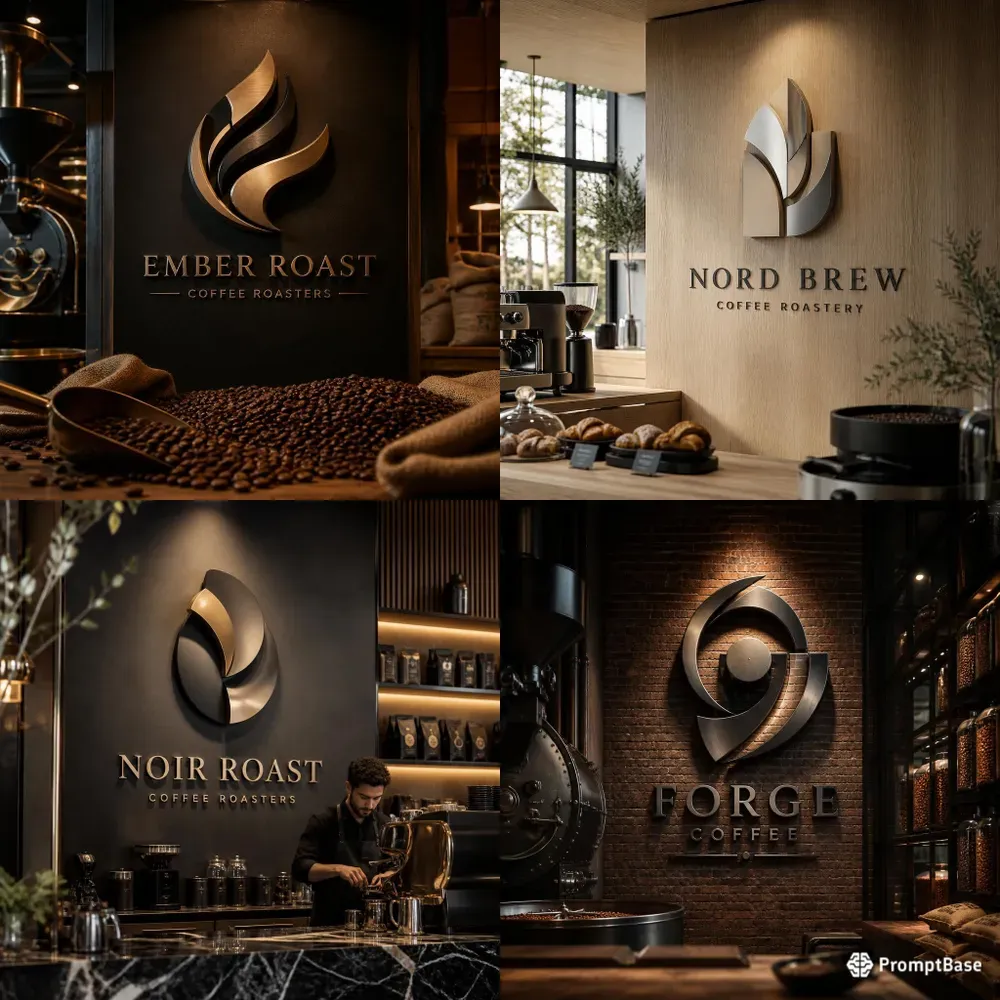 3D Coffee Roastery Logo Generator