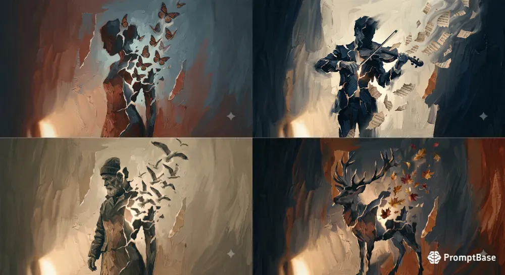 Surreal Dissolving Silhouette Art