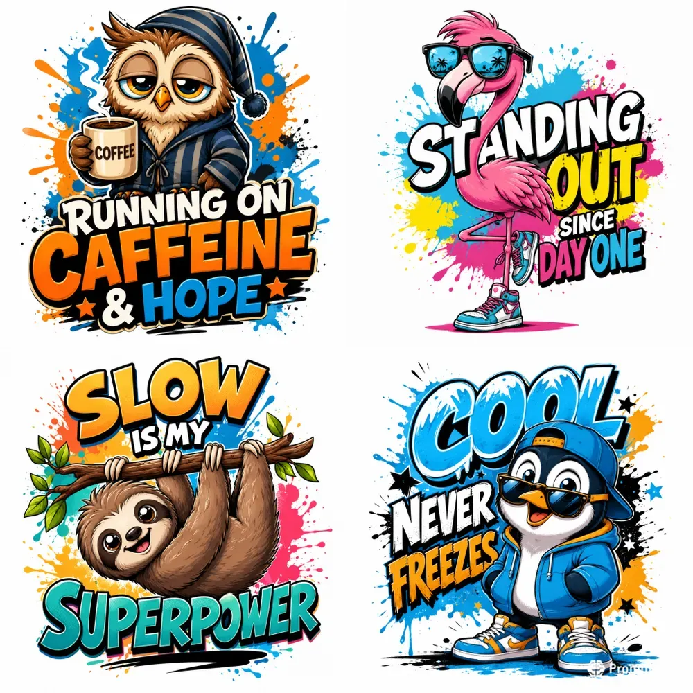 Funny Cartoon Quote Tees