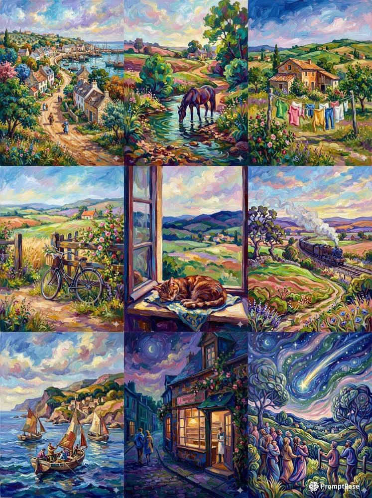 Postimpressionist Daily Life Paintings