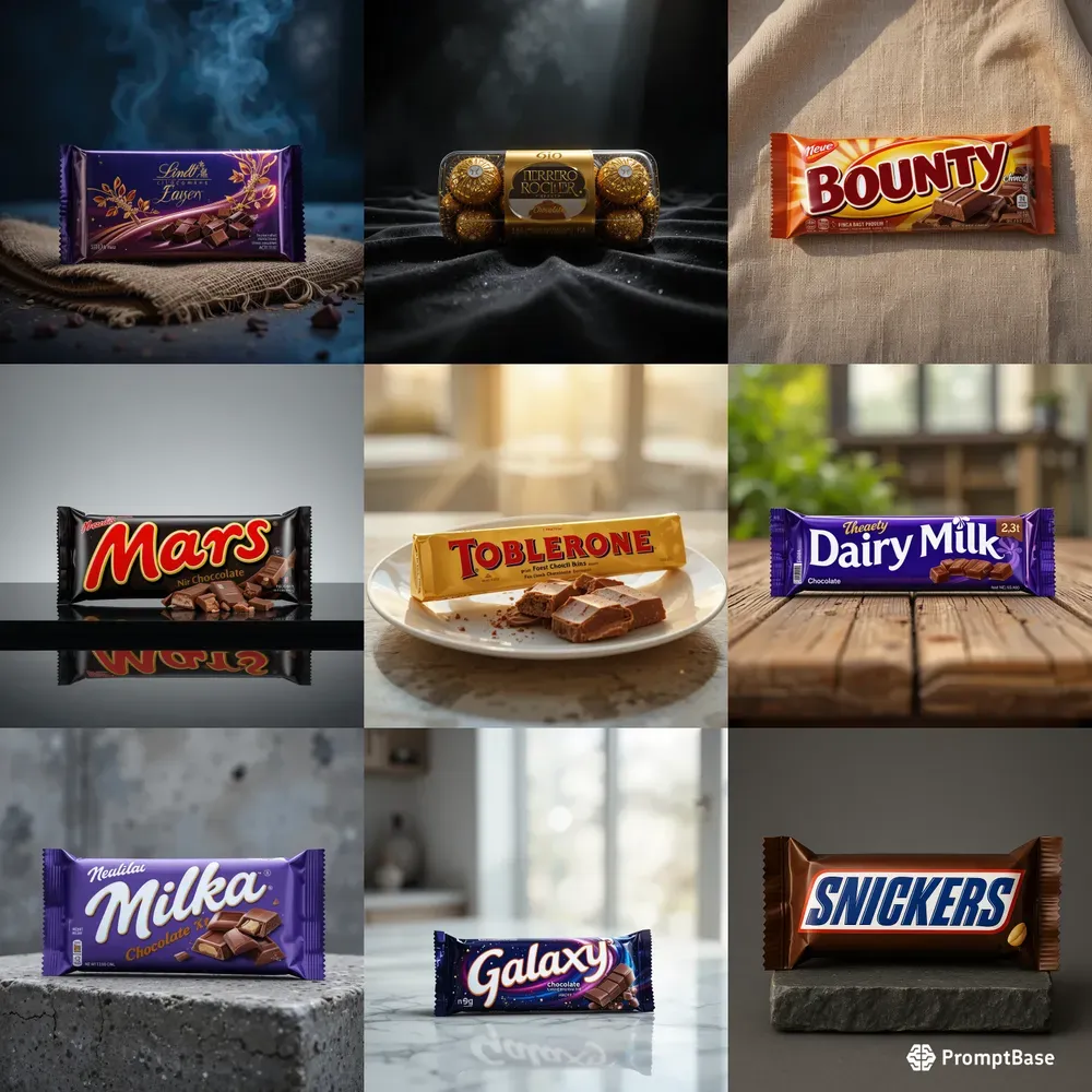 Photorealistic Chocolate Bar Mockups