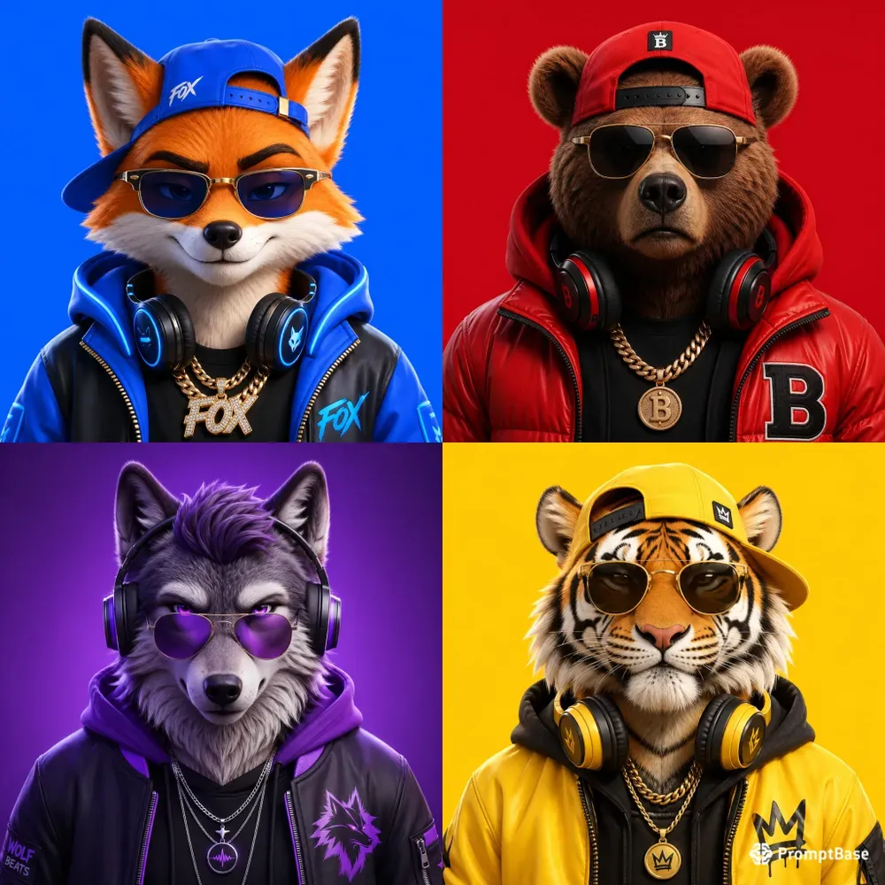 3D Music Artist Animal Avatars