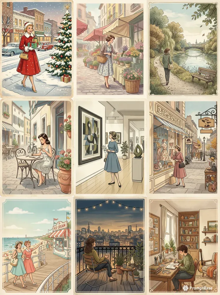 Vintage Postcard Scenes