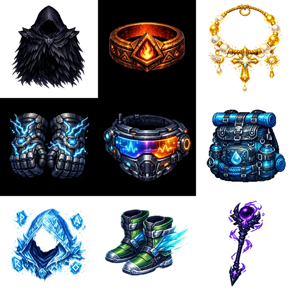 Modern Pixel Game Items