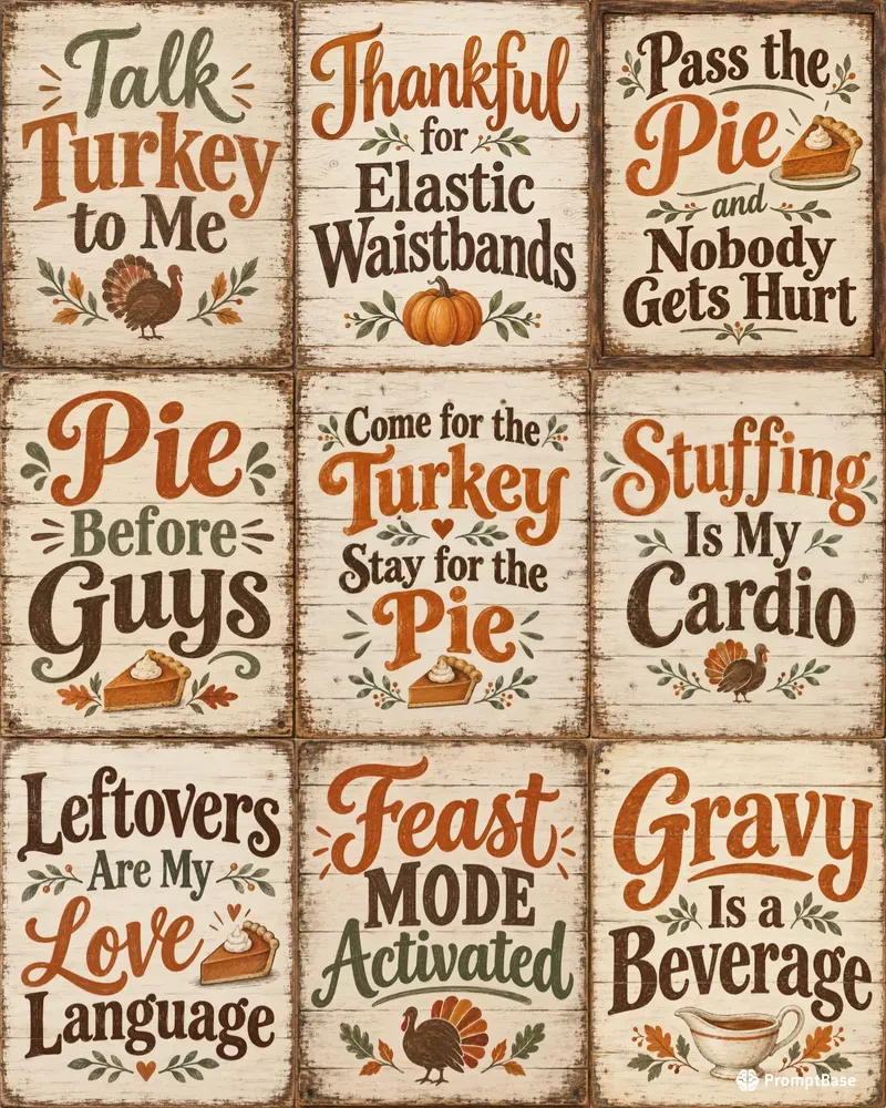 Funny Thanksgiving Wall Art