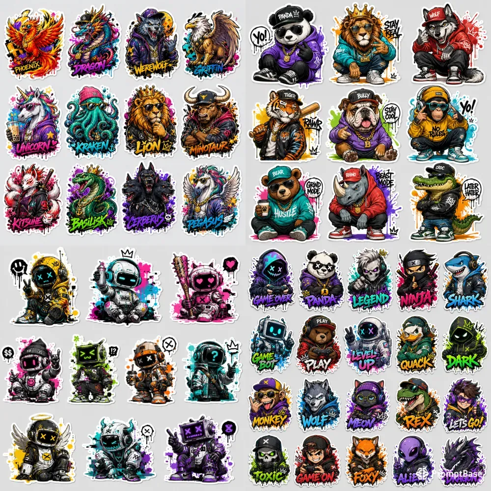 Neon Graffiti Sticker Pack Collections