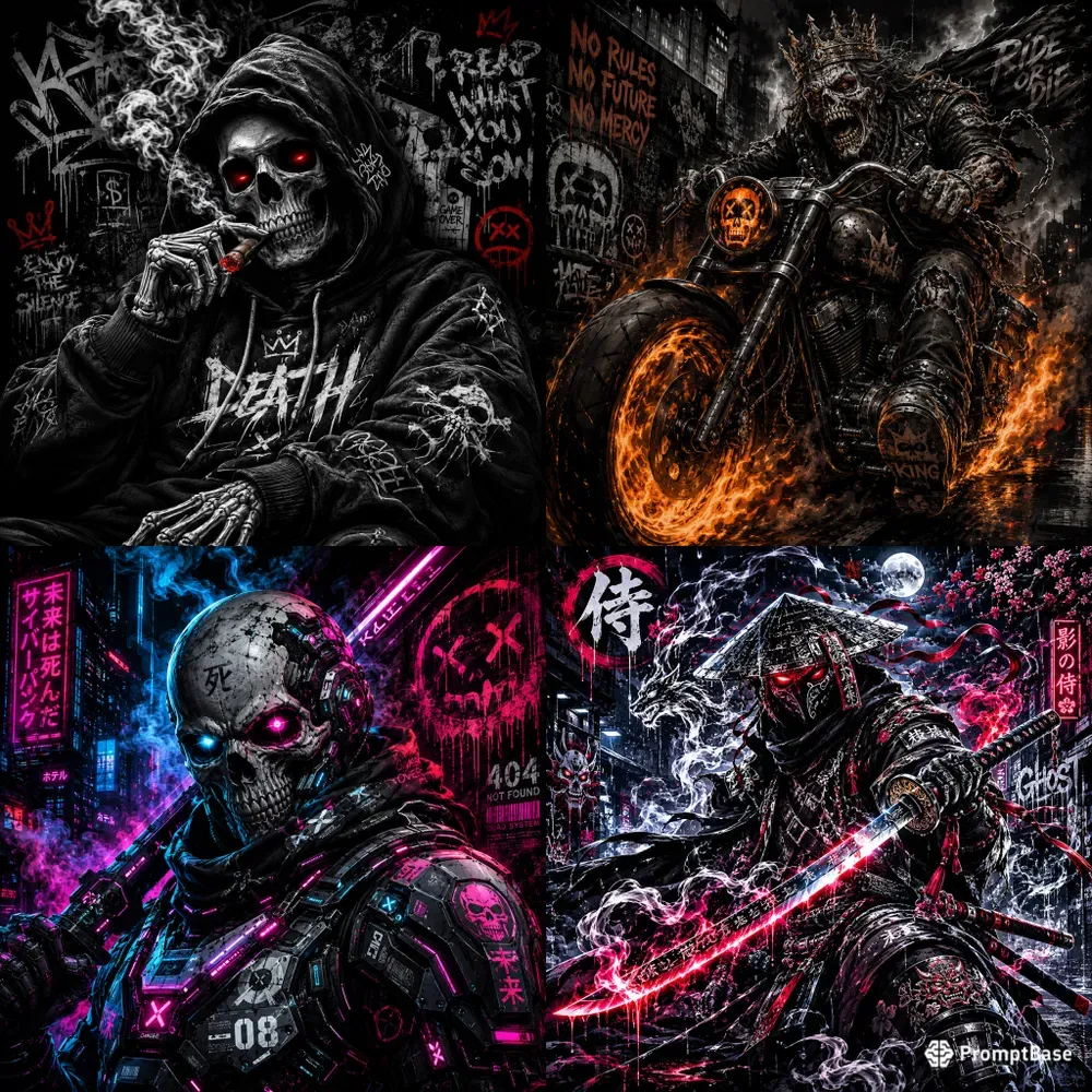 Dark Urban Reaper Street Art Collections