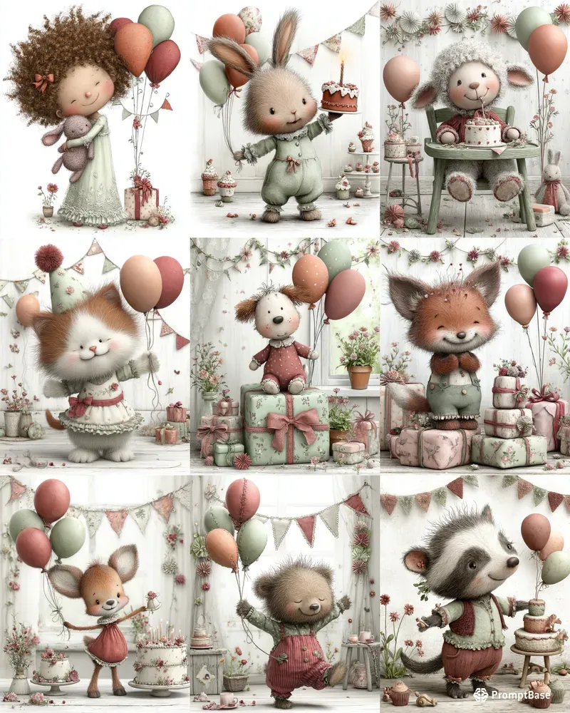 Vintage Marzipan Baby Birthdays