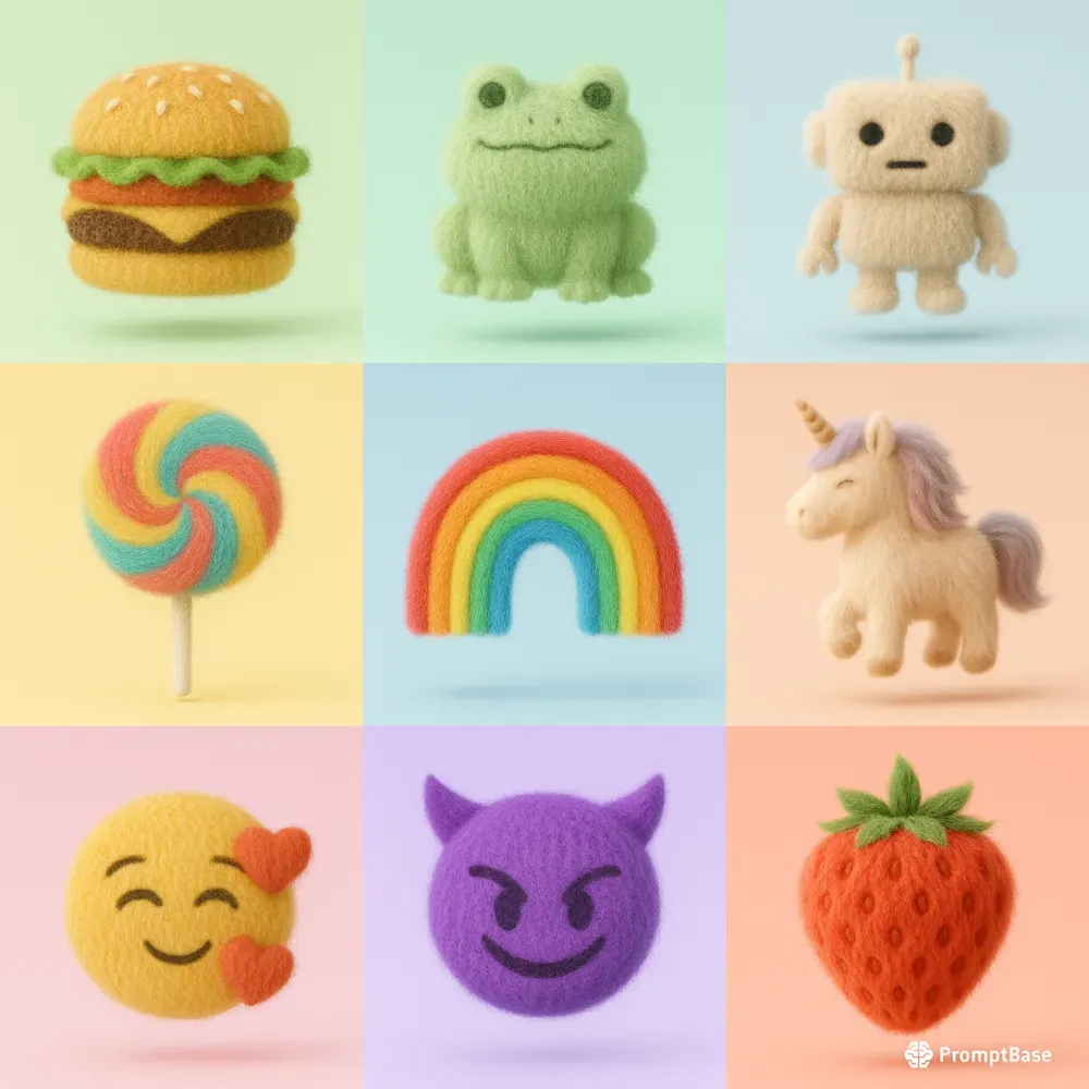 Fuzzy Emoji Objects 3D