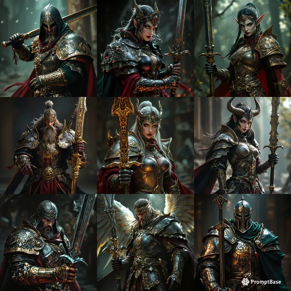 Epic Dark Fantasy Cinematic Characters