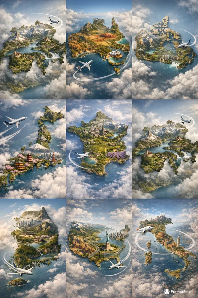 Travel Map Illustration Generator