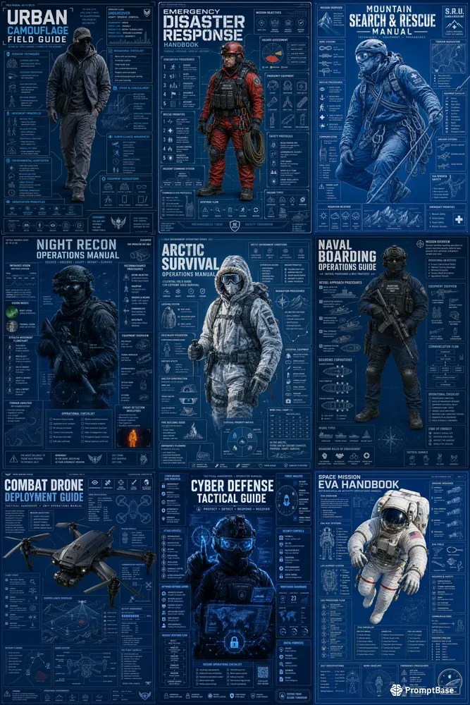 Blue Tactical Infographics