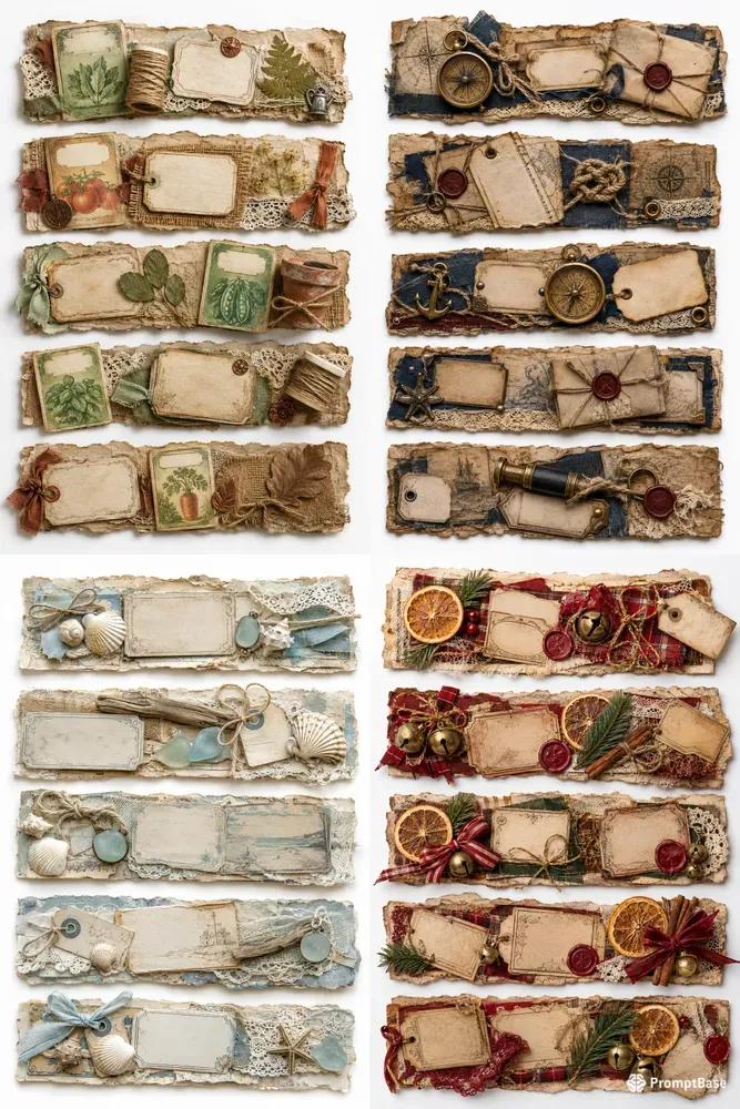 Junk Journal Ephemera Strips Generator