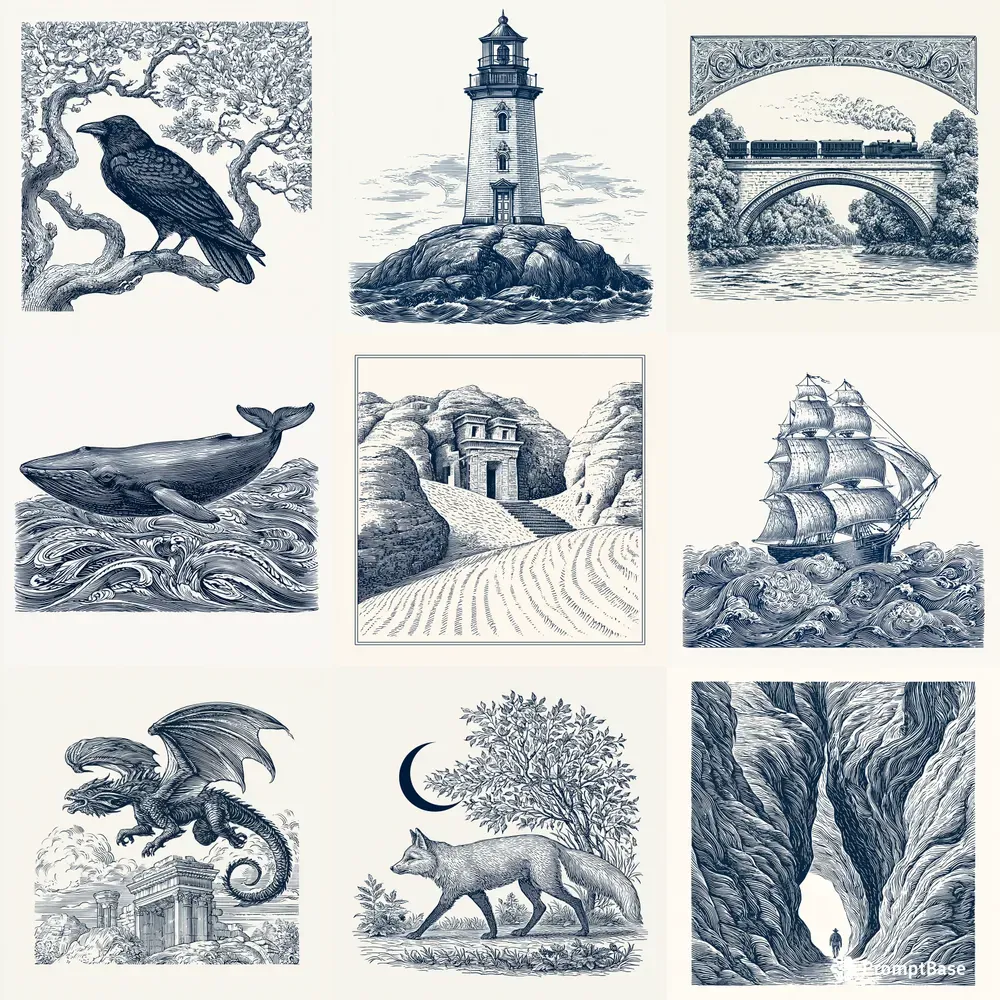 Vintage Engraving Illustration Art