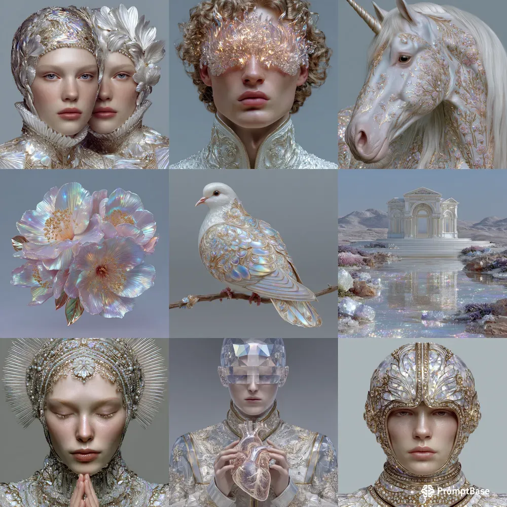 Ethereal Iridescent Portrait Art
