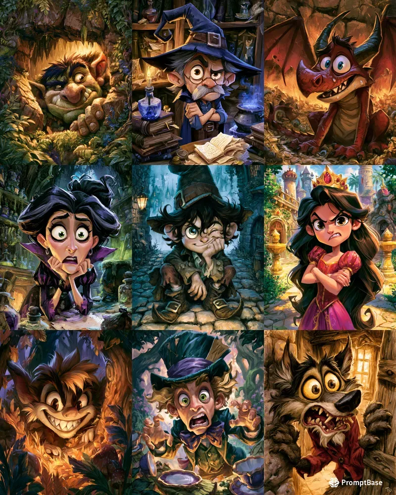 Expressive Childrens Book Caricatures