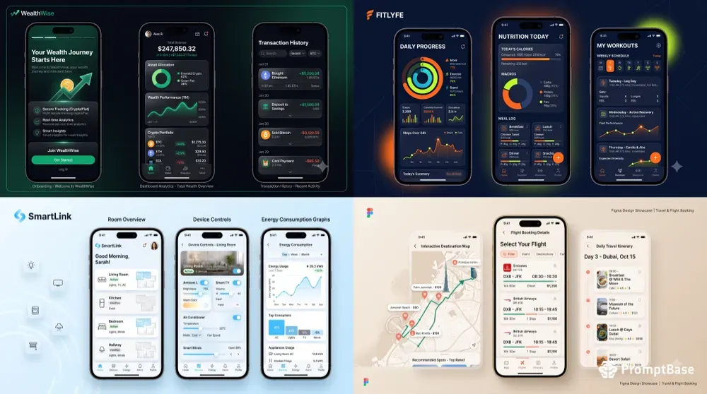Mobile App UI UX Design Layouts