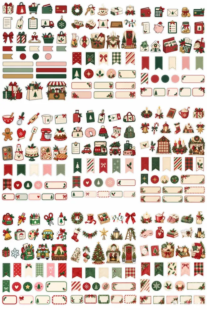 Christmas Planner Sticker Sheets