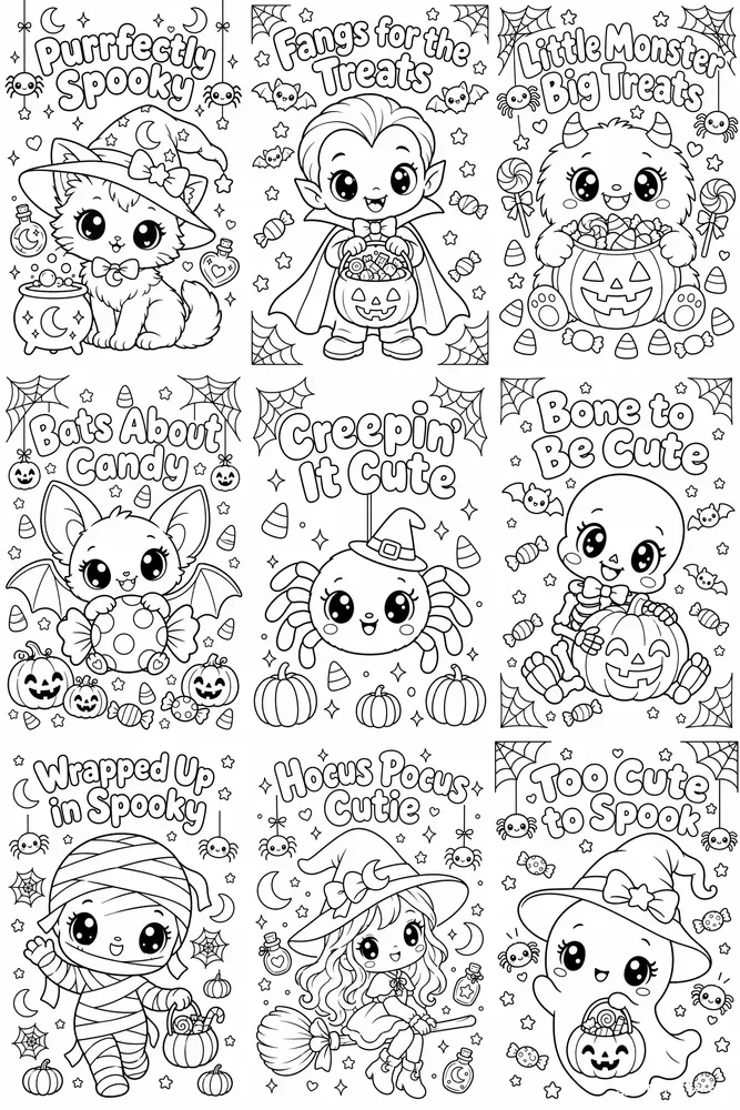 Halloween Coloring With Spooky Quotes