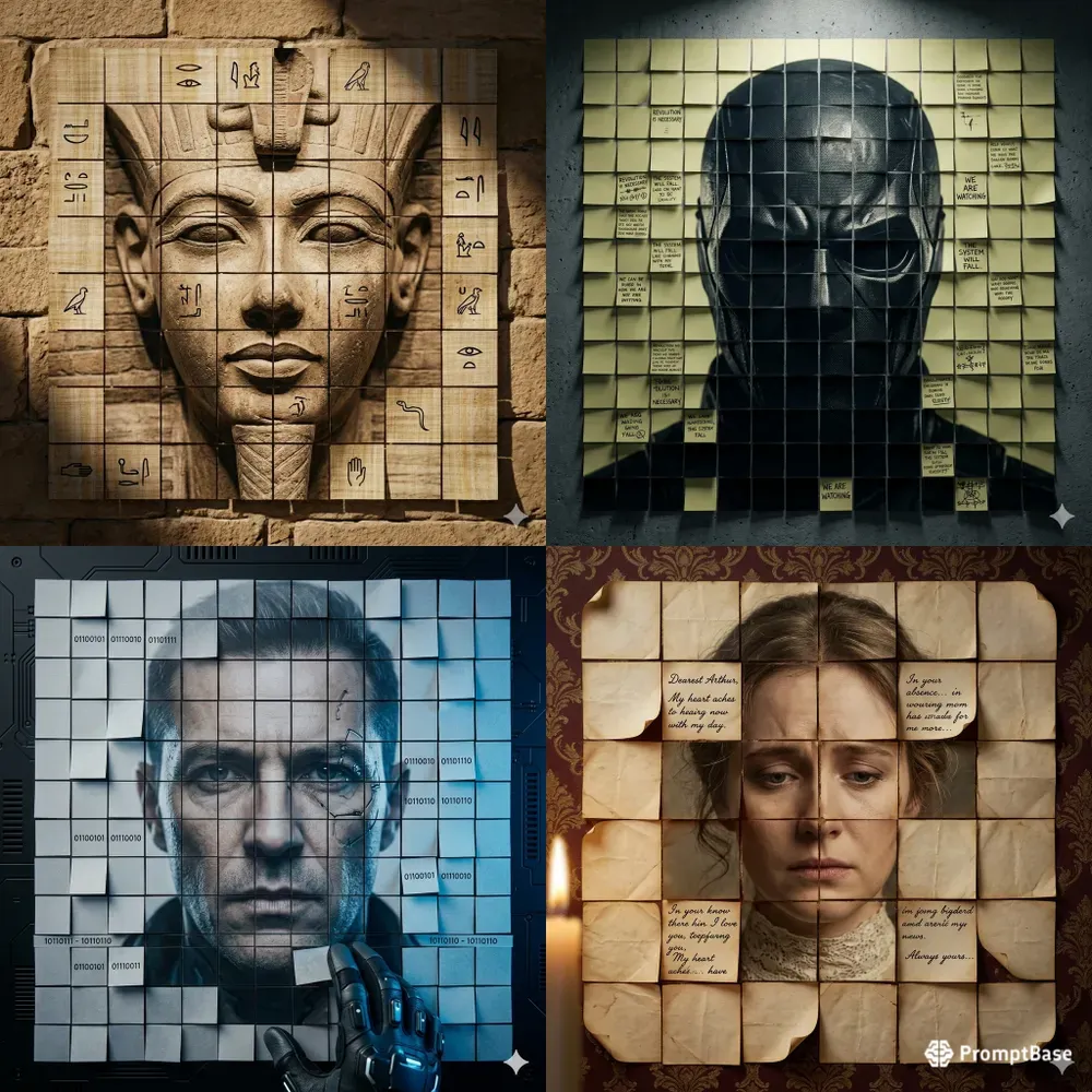 Fragmented Mosaic Cinematic Portraits