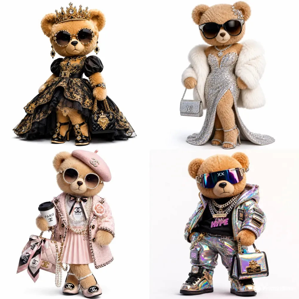 Luxury Fashion Teddy Icons