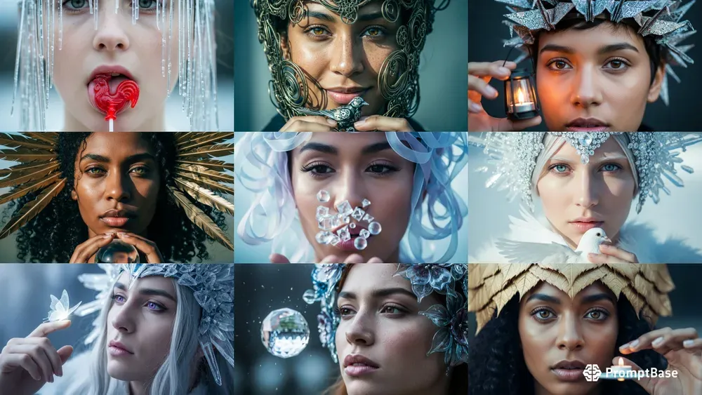 Fantasy Natural Headpiece Portraits