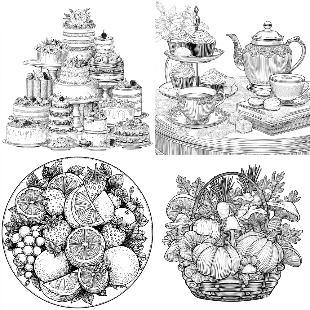 Adult Food Coloring Pages