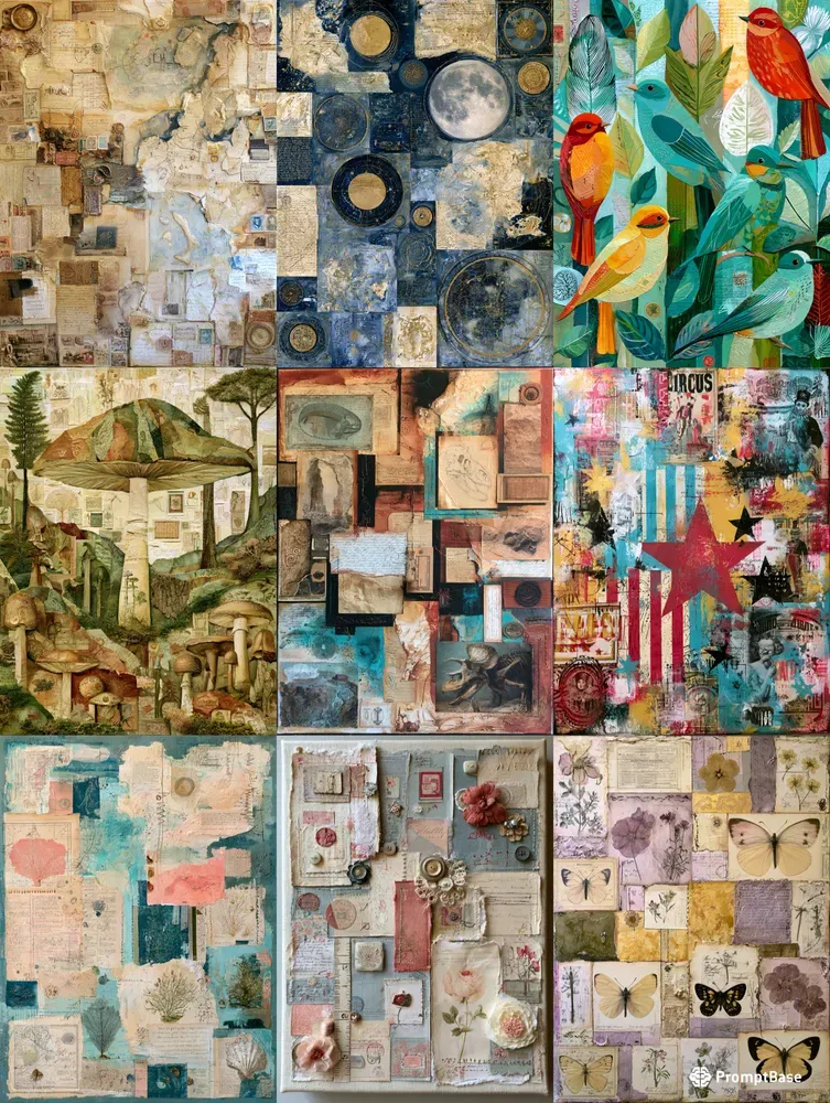Handcrafted Collage Journal Creators