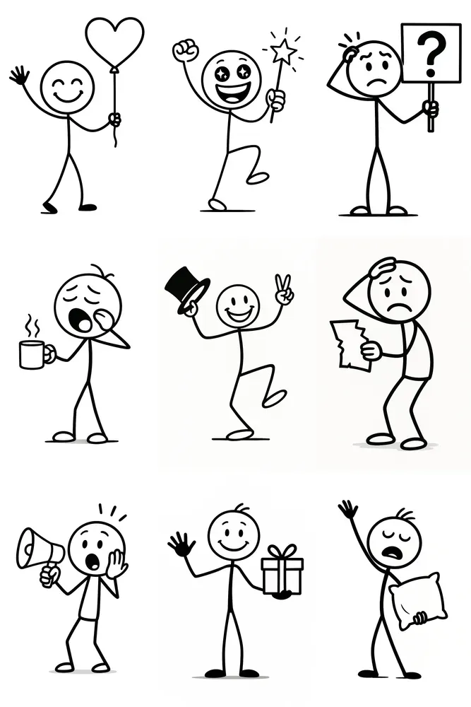 Expressive Stickman Actions