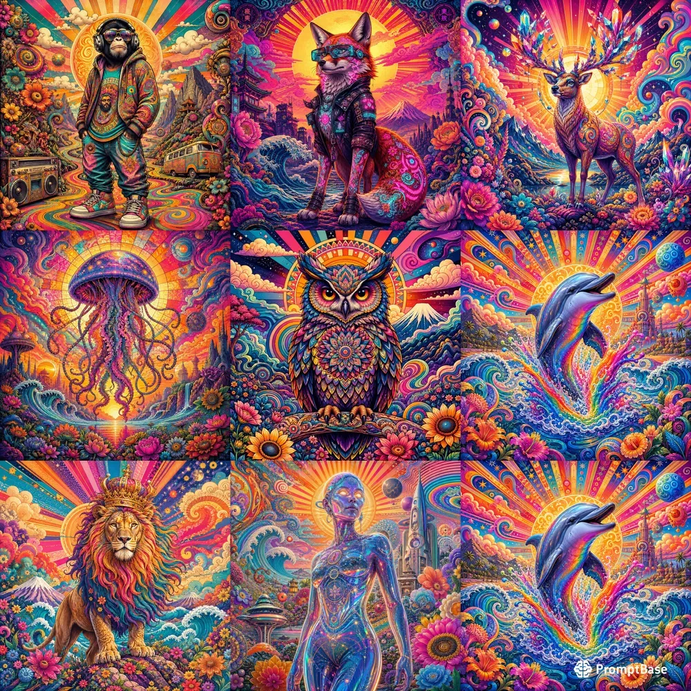 Psychedelic Pop Character Art