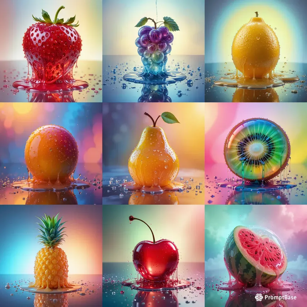 Translucent Mangoes With Glossy Reflections
