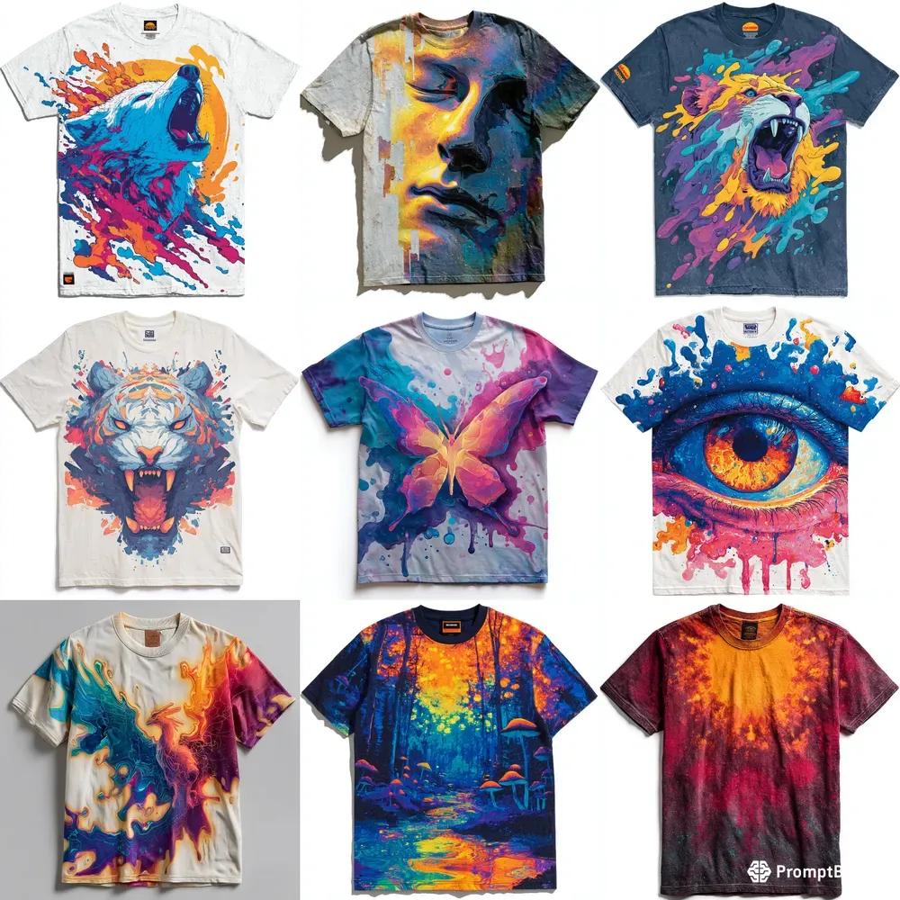 Acid Wash Psychedelic Tshirt Art Packs
