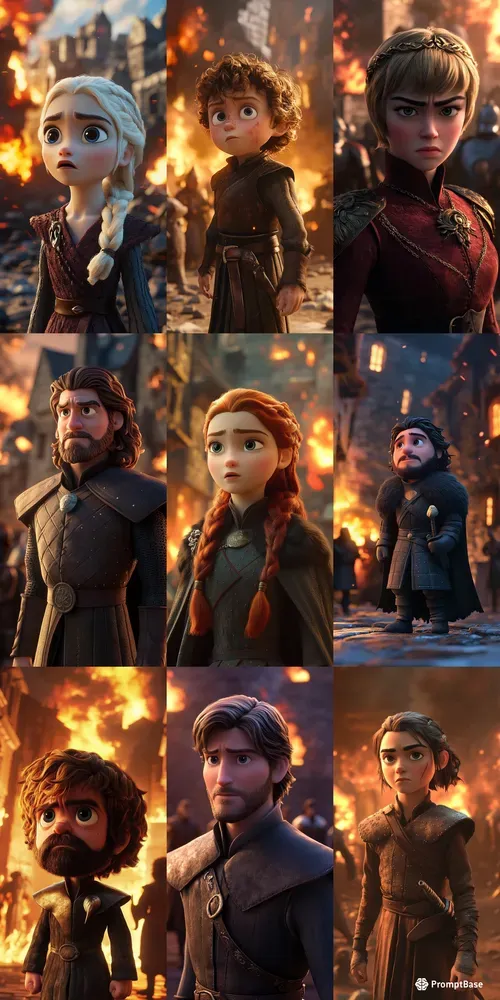 Pixar Style 3D Characters