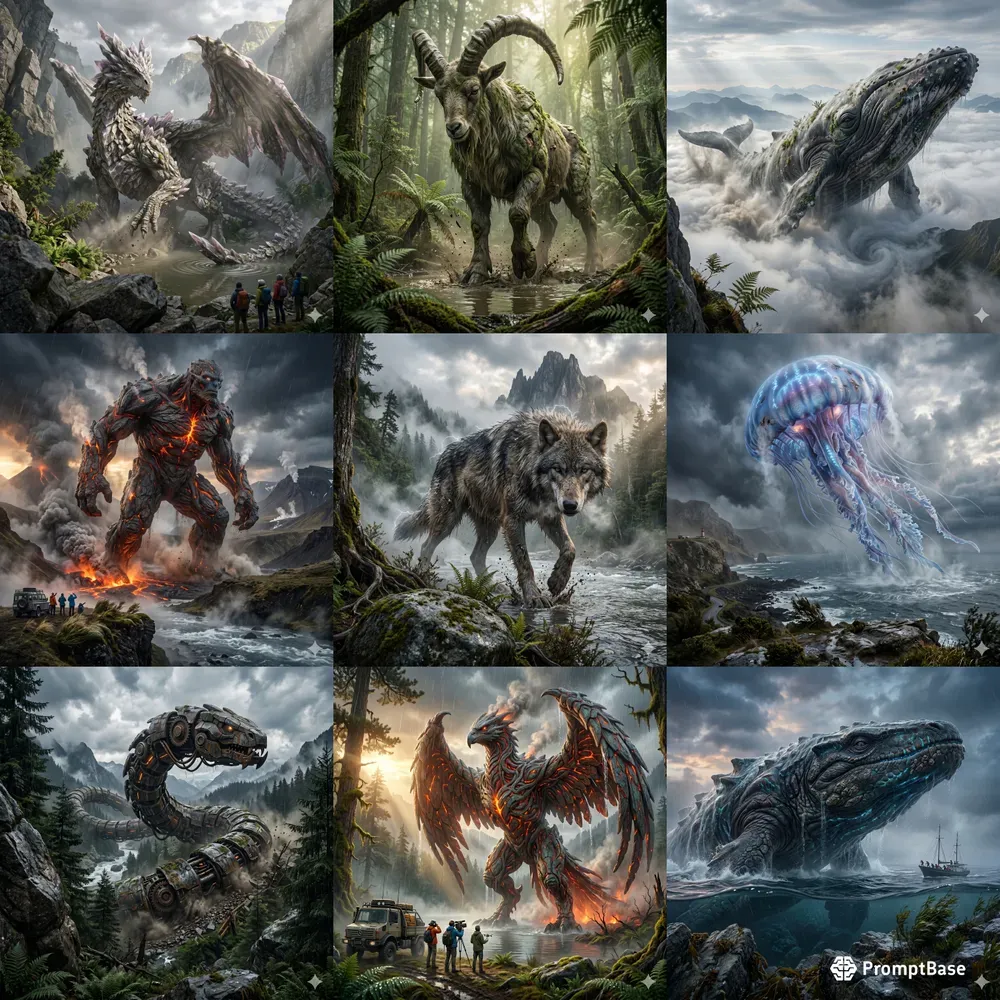 Colossal Creature Scene Generator