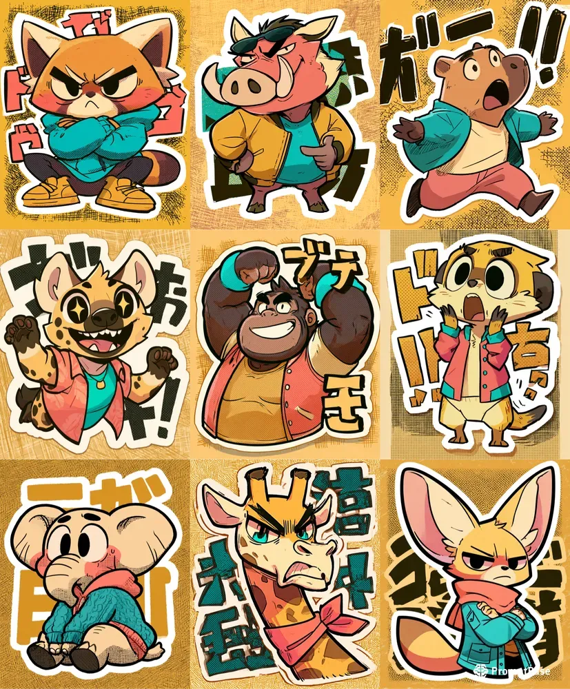 Retro Japanese Animal Posters
