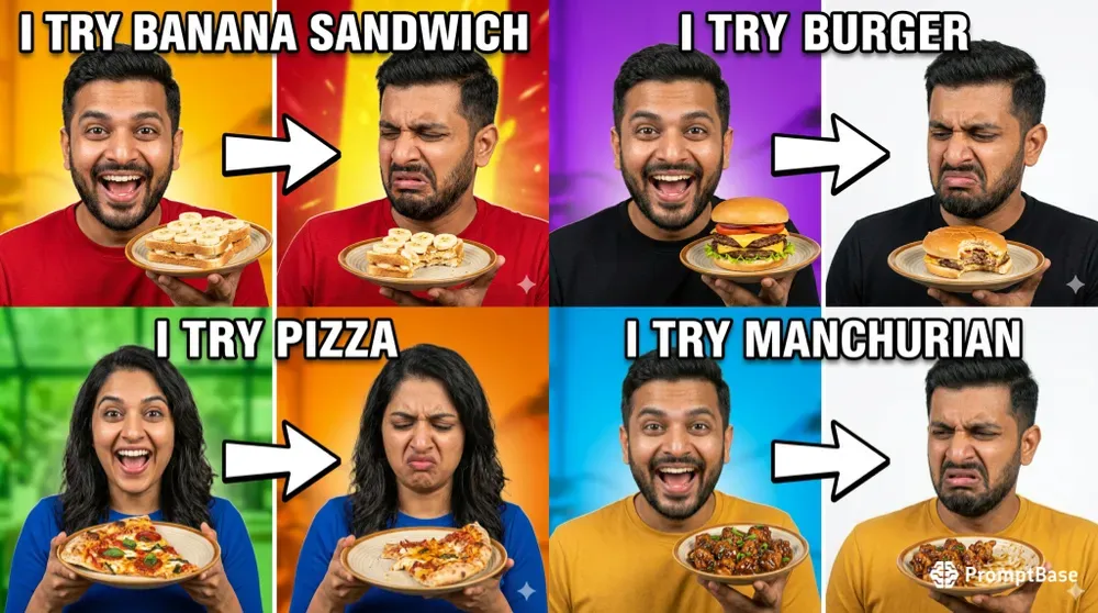 Youtube Food Vlog Thumbnails