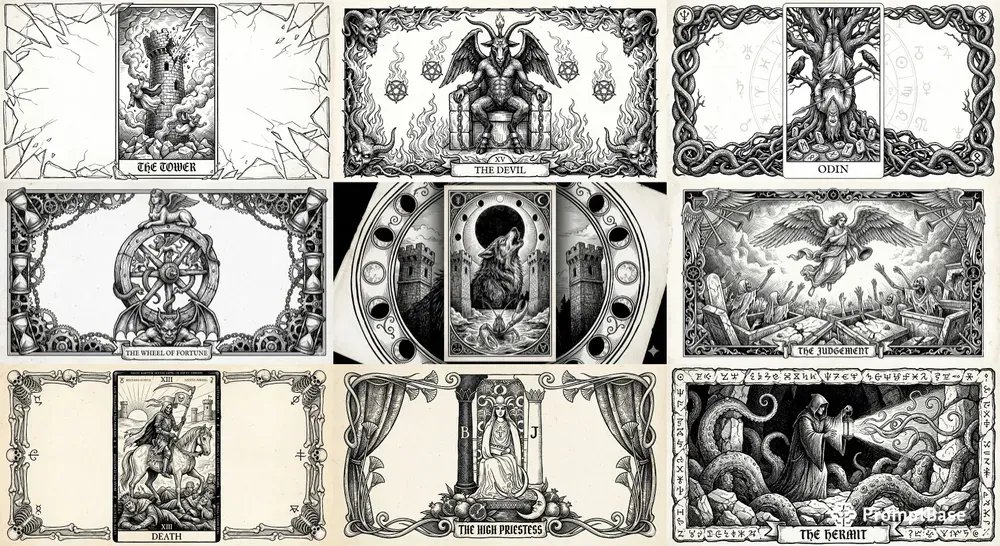 Dark Fantasy Tarot Card Art