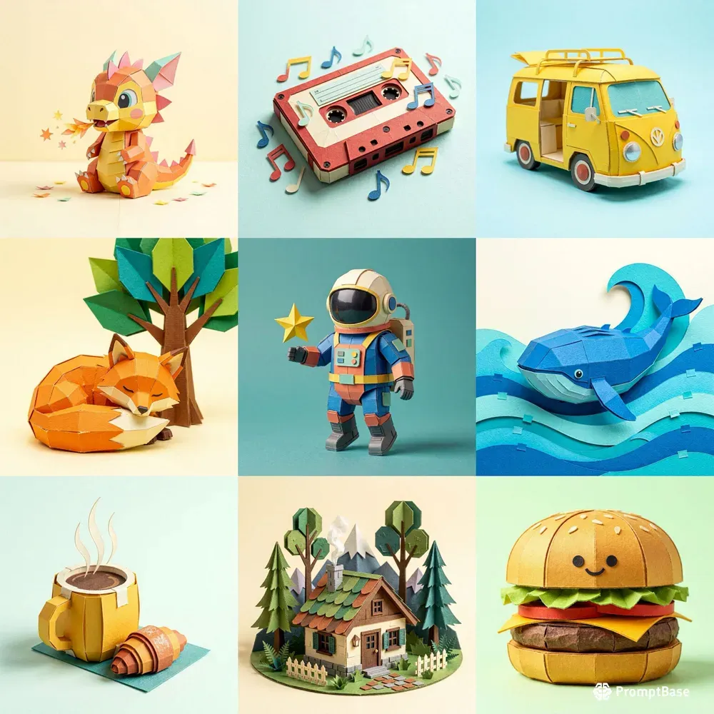 3D Chonky Papercraft Art